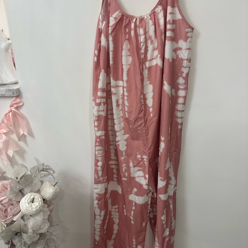 Pink and White Tie-Dye Jumper